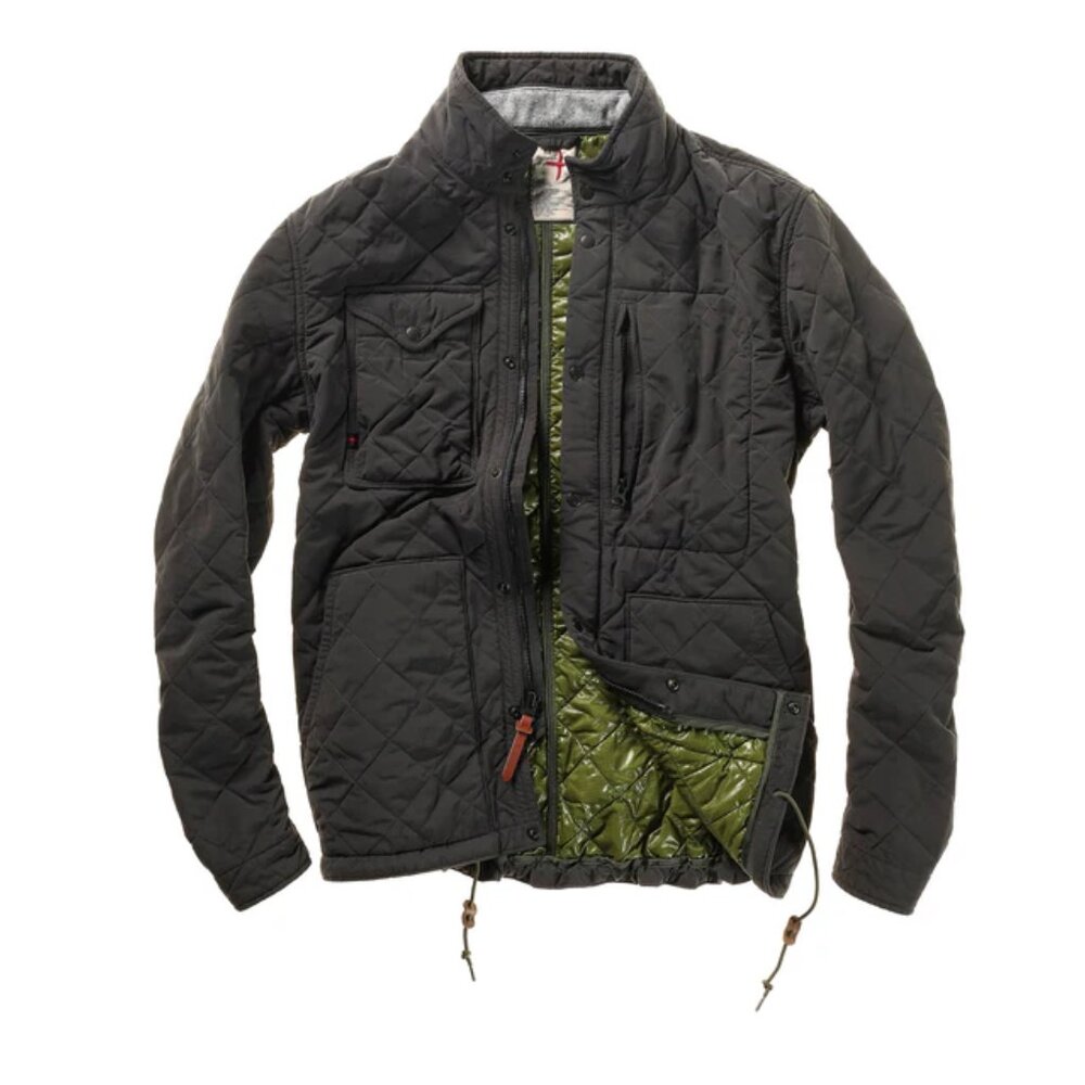 EUC Relwen Quilted Tanker Jacket - Charcoal - Large